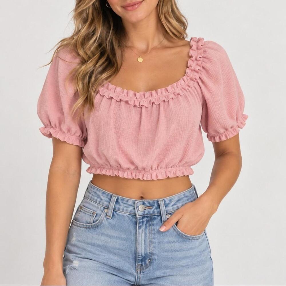 H and m pink crop